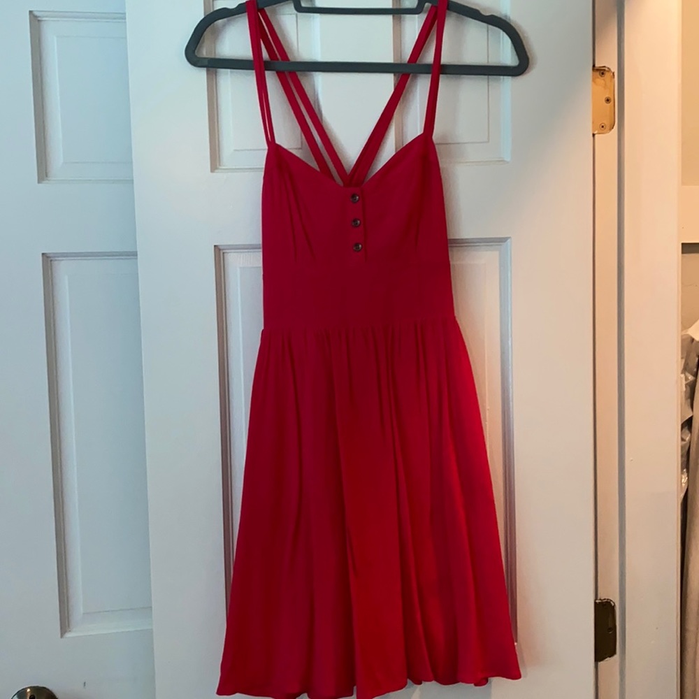 Express Pink Flowy Dress
